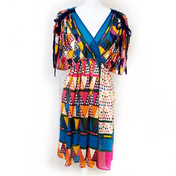 Anthropologie Dresses & Skirts - Maeve Multicolor Semi Sheer Dress